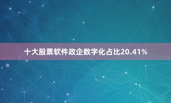 十大股票软件政企数字化占比20.41%